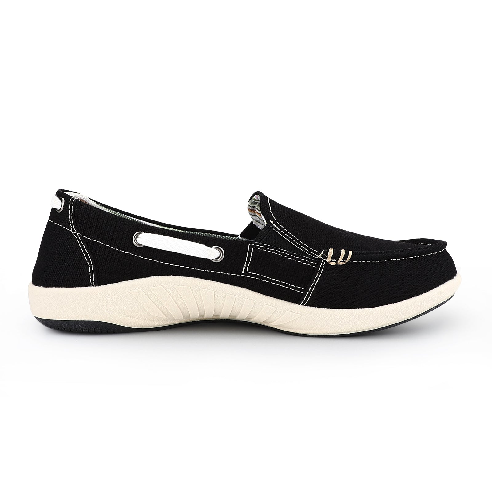 Women's Comfortable Canvas Loafer Shoes - Casual Slip-On Flats for Walking, Work & Travel - Breathable & Lightweight Everyday Shoes