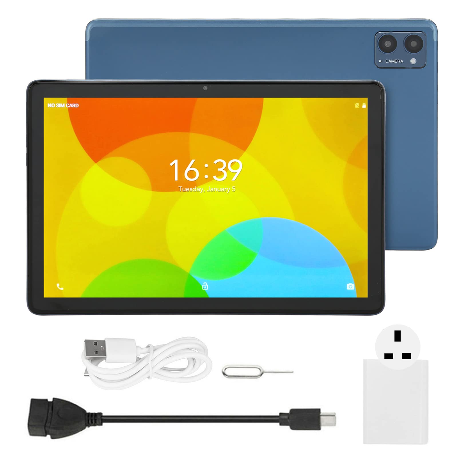 WINH 10.1 Inch Gaming Tablet with IPS Display, 8GB RAM 128GB Storage, Dual HD Camera - Portable Android Tablet for Travel, Work & Entertainment (Dark Blue) | Perfect for Gaming, Business Trips & Online Learning