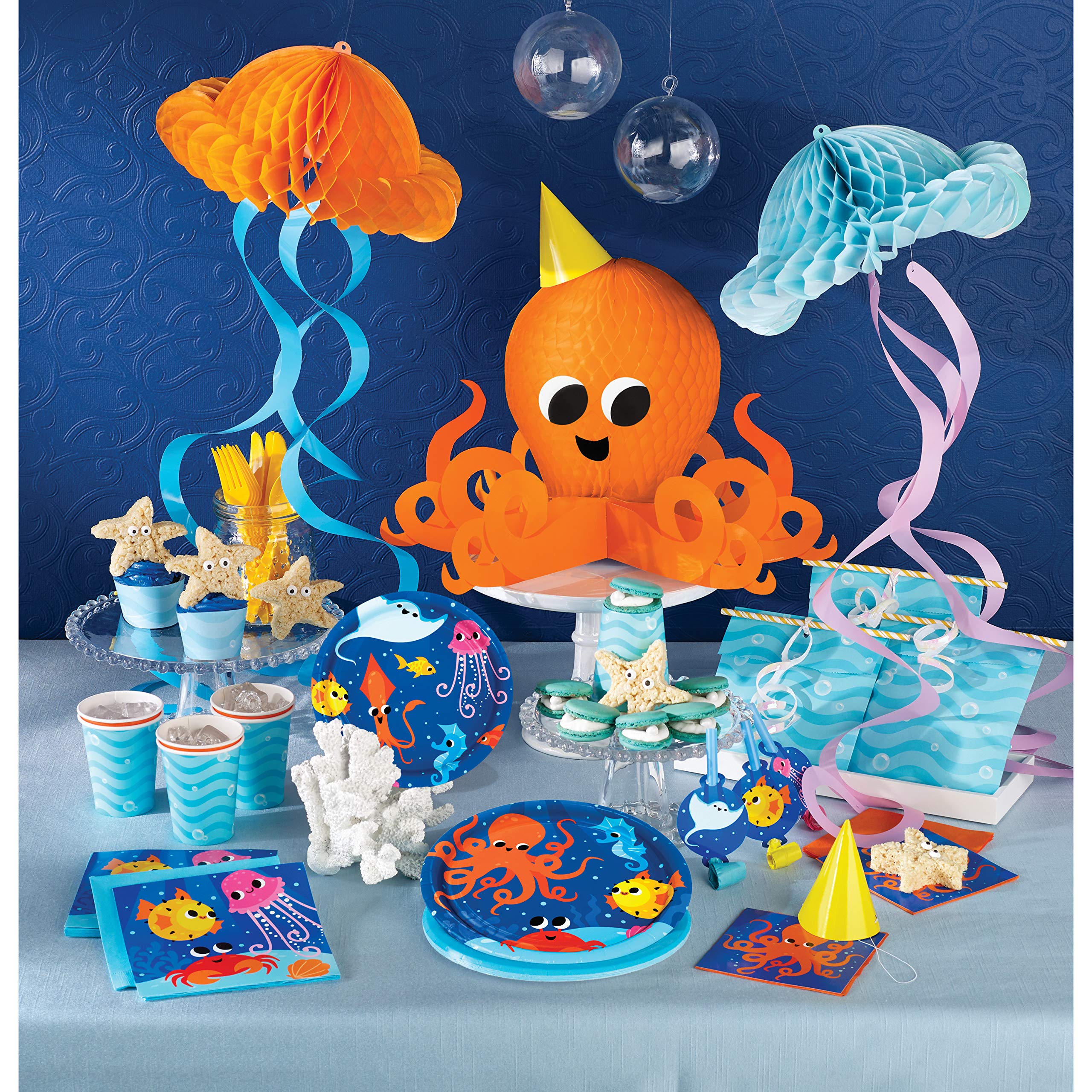 Ocean Themed Dessert Plates for Party - Set of 8 | Perfect for Birthday, Baby Shower & Beach Themed Celebrations