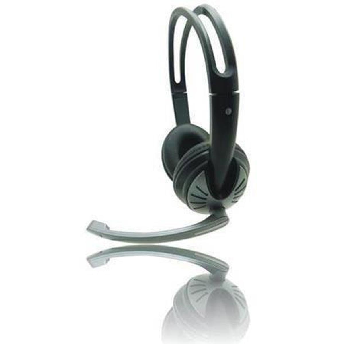 IMME282 USB Dual Headset with Adjustable Noise Cancelling Microphone & Volume Control, Wired Headphones for PC, Laptop, Computer - Ideal for Gaming, Online Meetings & Remote Work