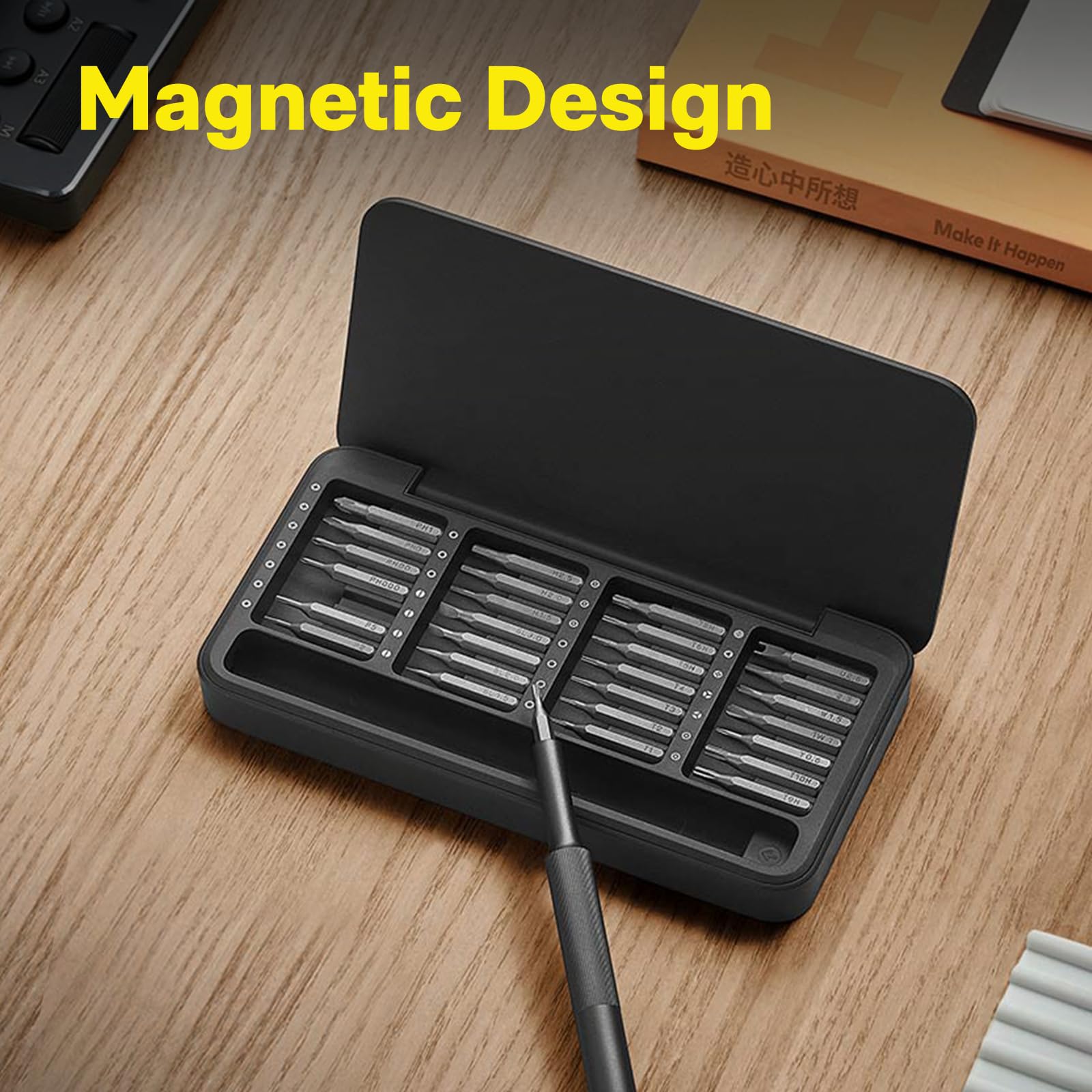 HOTO 28-in-1 Precision Screwdriver Set with Magnetic Bits - Professional Mini Repair Tool Kit for Eyeglasses, Electronics, Watches, Phones, Laptops & Cameras - Perfect for DIY Home Repairs and Tech Maintenance