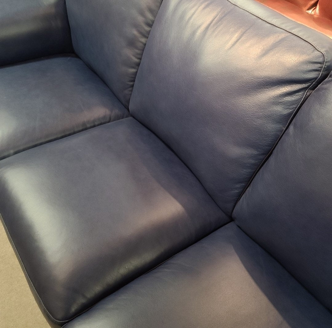 Palliser Lanza Genuine Leather Sofa and Loveseat Set - Modern Living Room Furniture for Home Theater & Family Gathering Spaces