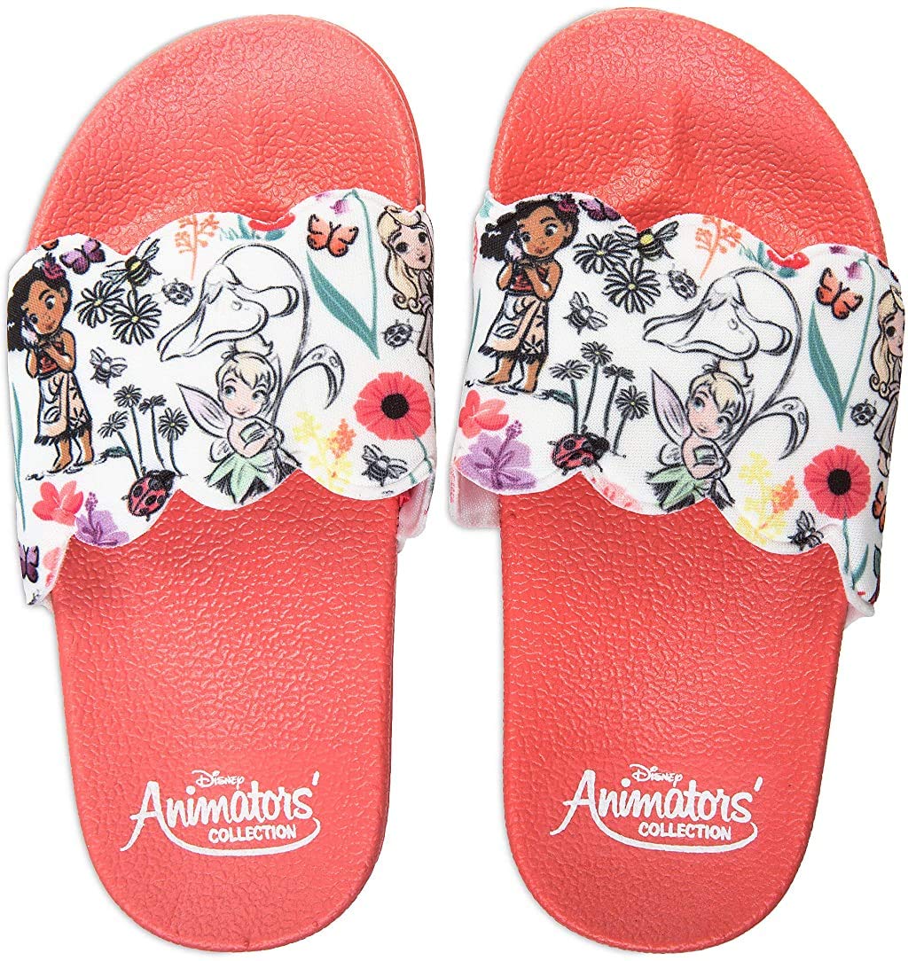 Disney Princess Aurora Animators' Collection Girls' Slides - Comfortable Kids' Sandals for Summer, Pool, Beach & Playtime
