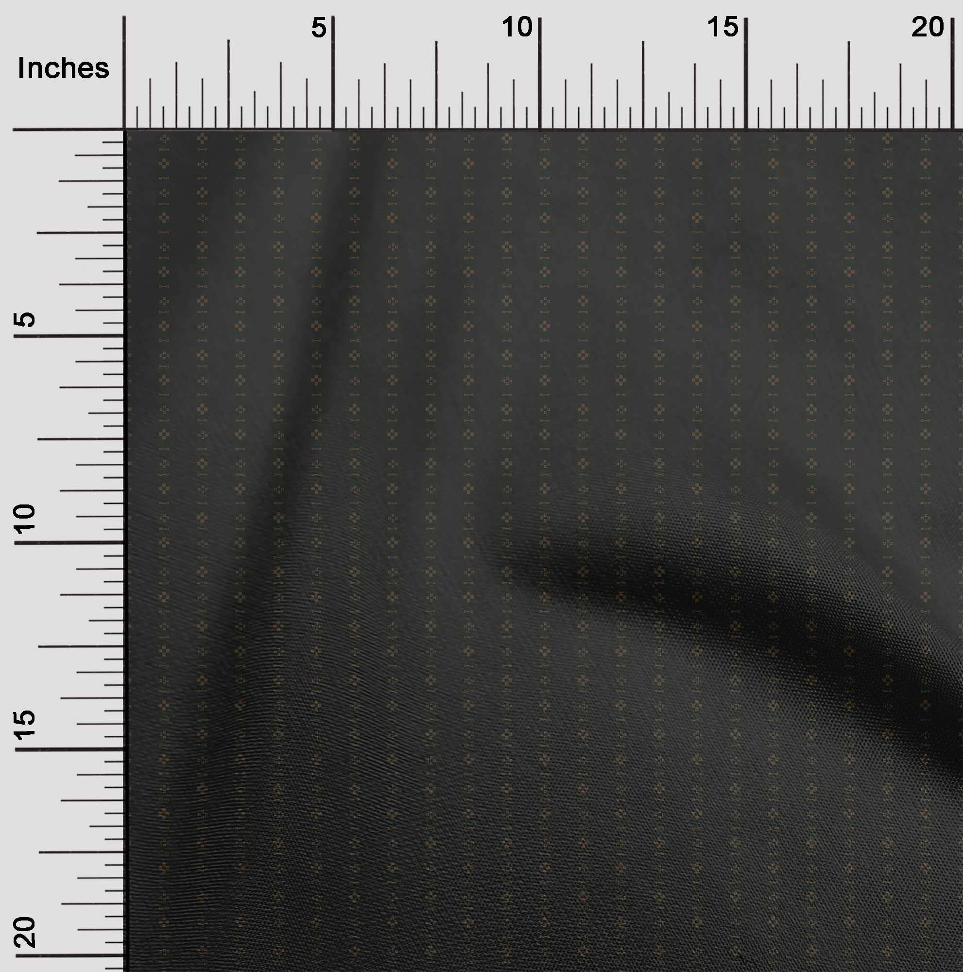 oneOone Viscose Chiffon Black Fabric - 42 Inch Wide Asian Block Print Dress Material by The Yard | Perfect for DIY Dresses, Scarves & Home Decor Projects