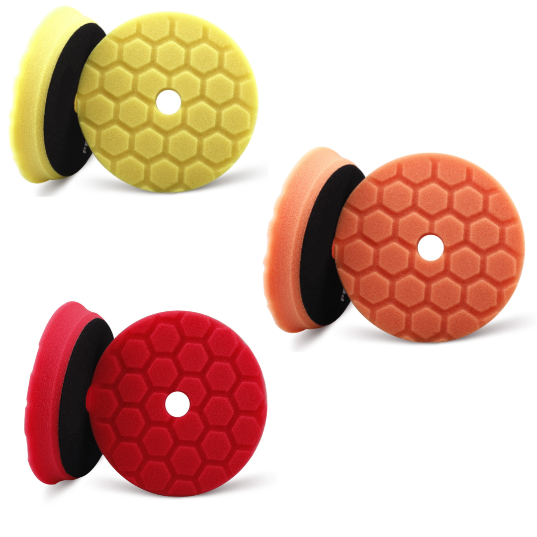 6 Inch Foam Polishing Pads - 150mm Buffing Pads for Car Detailing, Woodworking & Metal Polishing - High Density Foam Buffing Discs for Angle Grinders & Polishers