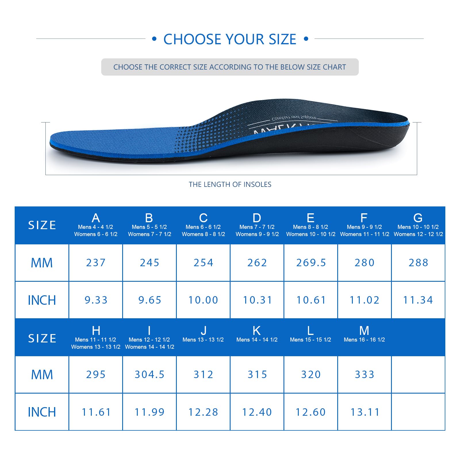 Plantar Fasciitis Relief Arch Support Insoles for Men & Women - Orthotic Shoe Inserts for Flat Feet, Heel & Foot Pain - All-Day Comfort & Energy - Perfect for Running, Walking & Work (Men's 12-12.5/Women's 14-14.5)