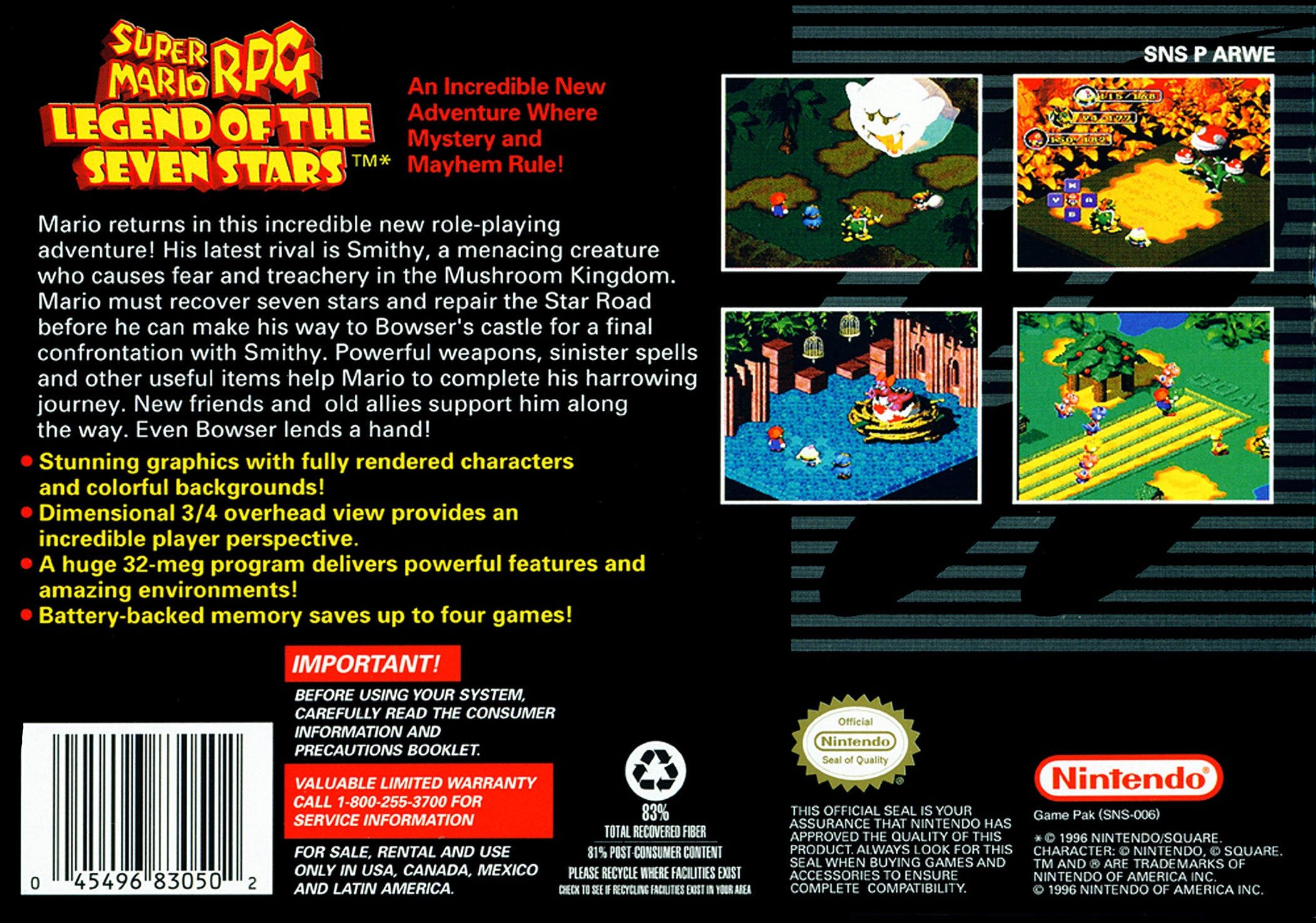 Super Mario RPG: Legend of the Seven Stars - Nintendo Switch Game | Classic Adventure RPG for Kids & Adults | Perfect for Family Game Nights & Retro Gaming Fans