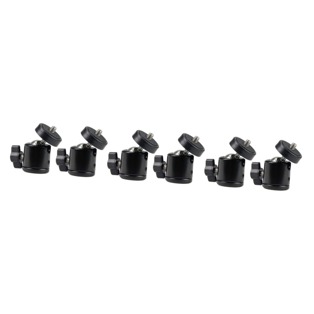 Jojofuny 6-Piece Metal Damping Head Mini Bracket - 360° Rotatable Tripod Ball Head for Light Stands, Small Cloud Platform & PTZ Cameras - Perfect for Photography, Videography & Live Streaming