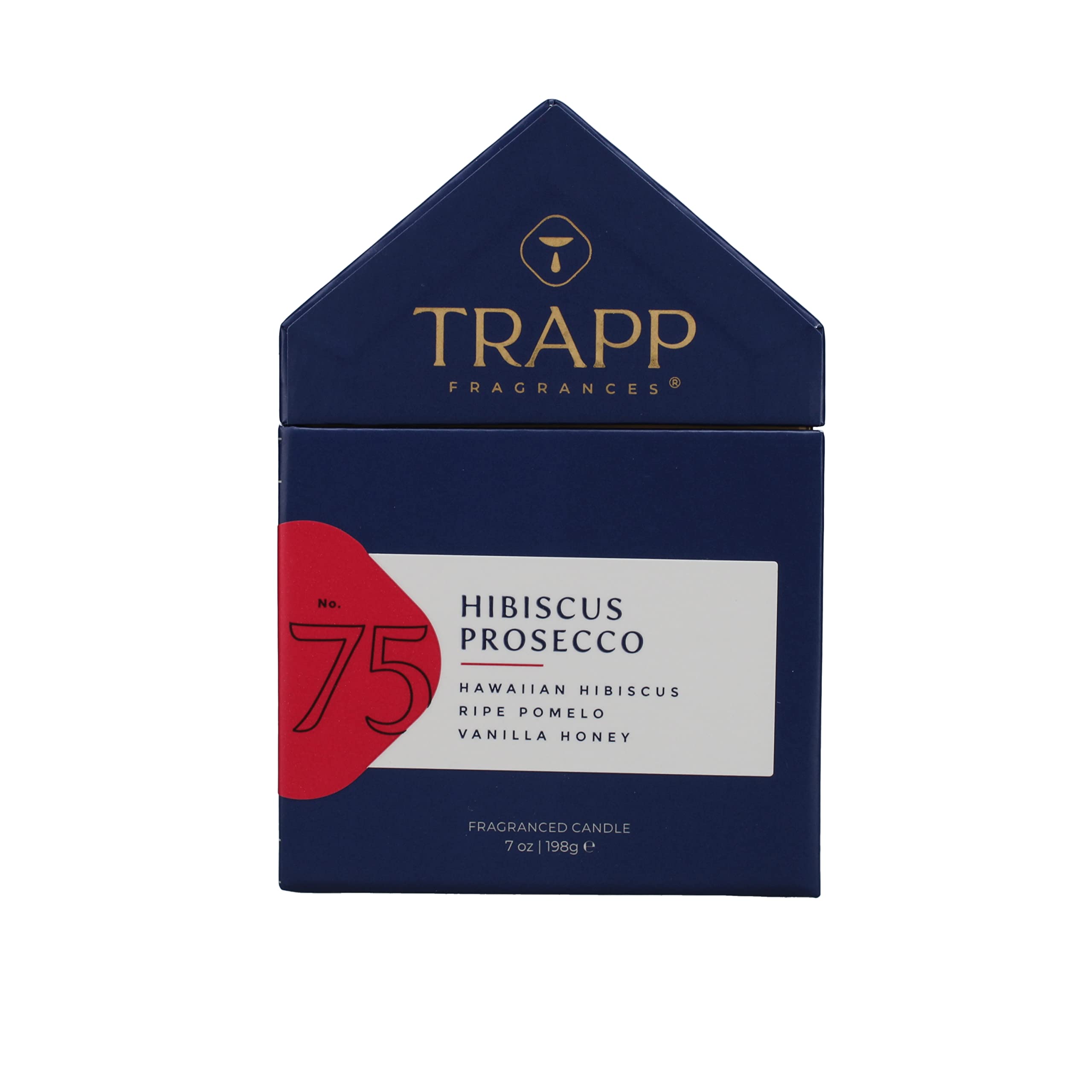 Trapp No. 75 Hibiscus 7oz House Box Candle - Floral Hawaiian Hibiscus Scent with Ripe Pomelo & Vanilla Honey Notes - Aromatic Petrolatum Wax Candle for Home Fragrance | Perfect for Living Room, Bedroom & Bathroom Decor