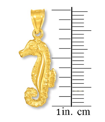14K Gold Seahorse Charm Pendant Necklace - Dainty Sea Horse Jewelry for Women, Elegant Ocean-Themed Gift for Her | Perfect for Beach Vacations, Birthday Presents & Everyday Wear