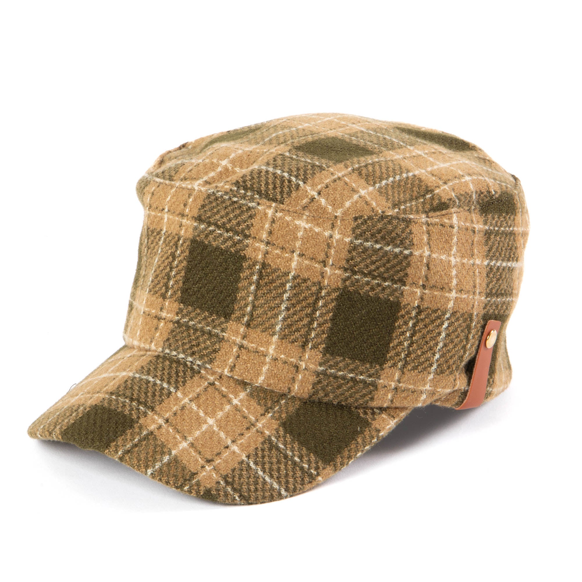 Cash Cut & Sew Plaid Fisherman's Cap - Stylish & Durable Outdoor Hat for Fishing, Hiking & Casual Wear
