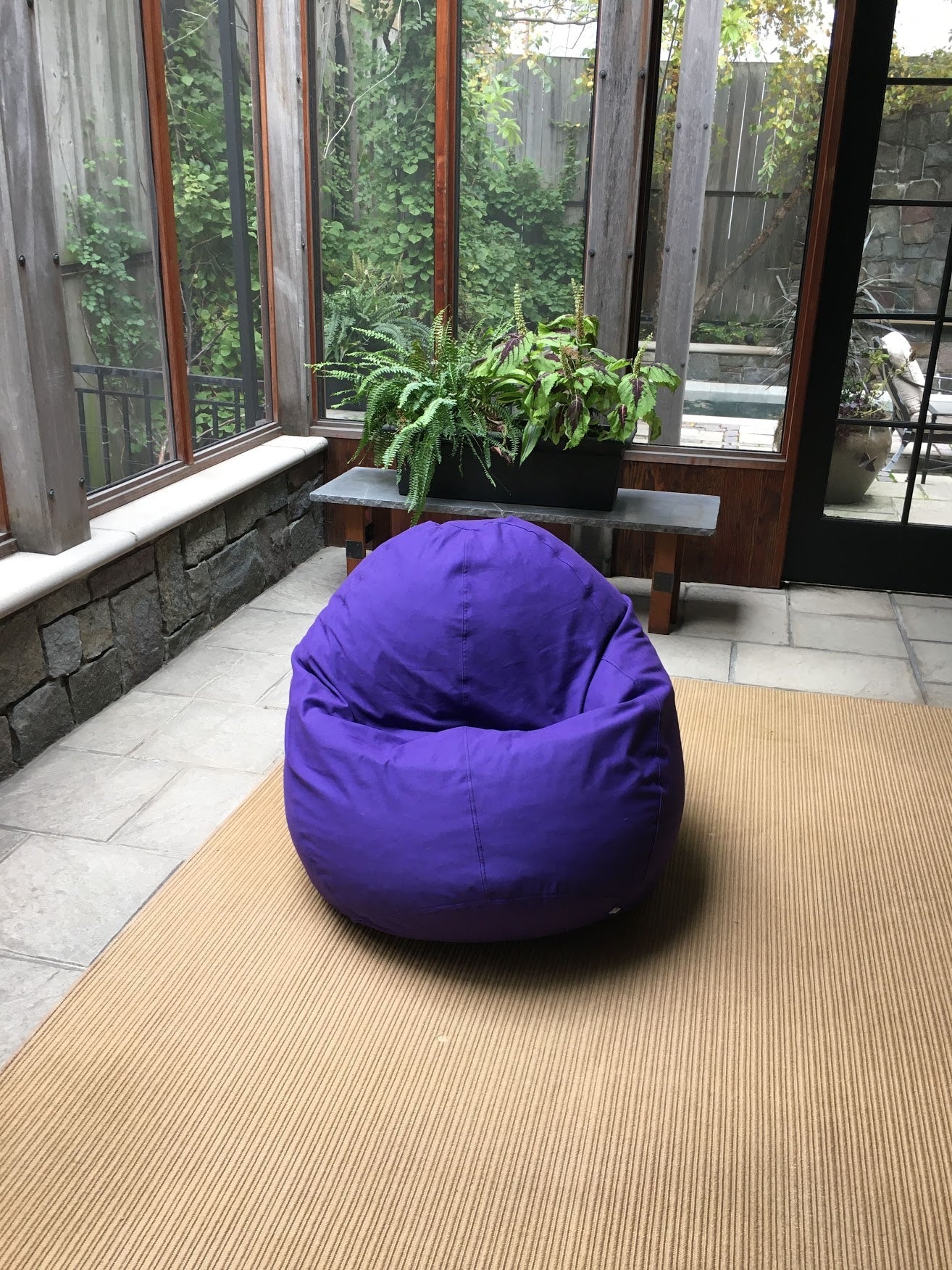 ComfyBean Family Bean Bag Loveseat - Organic & Natural Cotton Filling | Perfect for Living Room, Bedroom & Kids Play Area