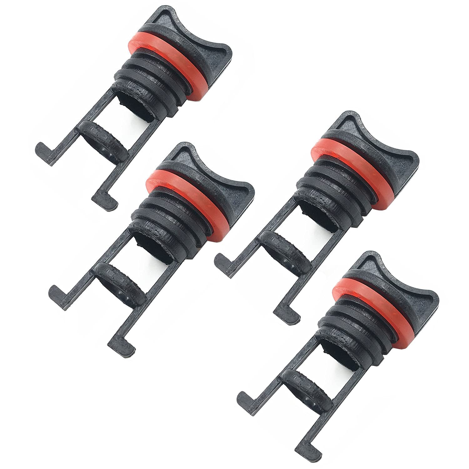 Universal Kayak Drain Plug Replacement - 4 Pack Threaded Nylon Boat Drain Plugs for Kayaks & Canoes | Waterproof & Durable for Kayaking, Fishing, and Outdoor Water Sports