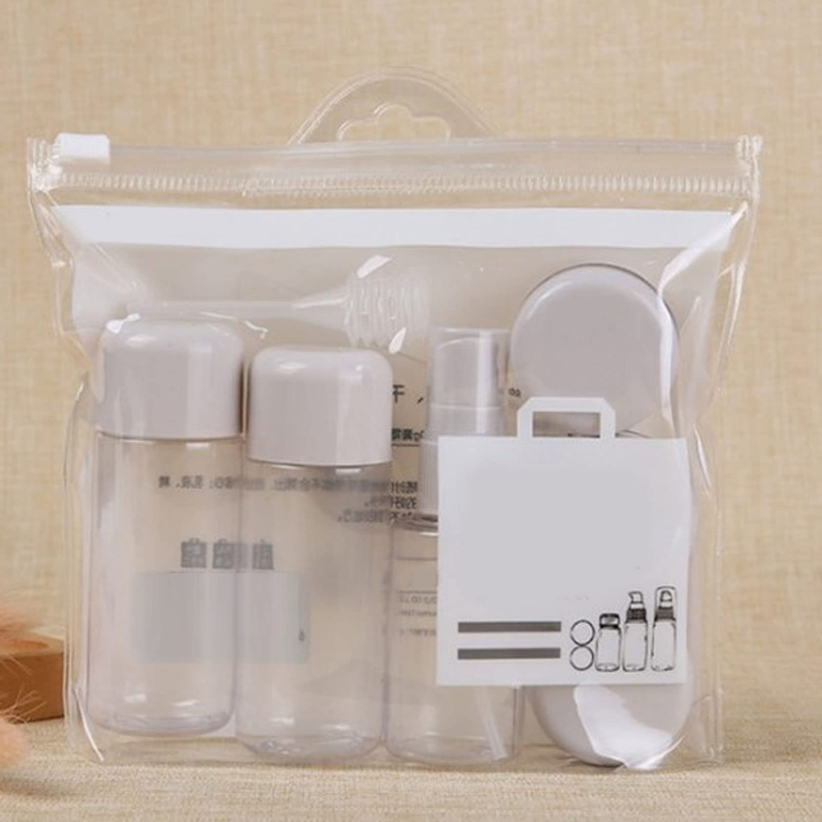 8PCS Travel Bottles Set for Toiletries - Leak Proof Refillable Cosmetic Containers for Lotion, Cream & Liquid | Portable Transparent Toiletry Bottles | Perfect for Air Travel, Gym & Vacation Essentials