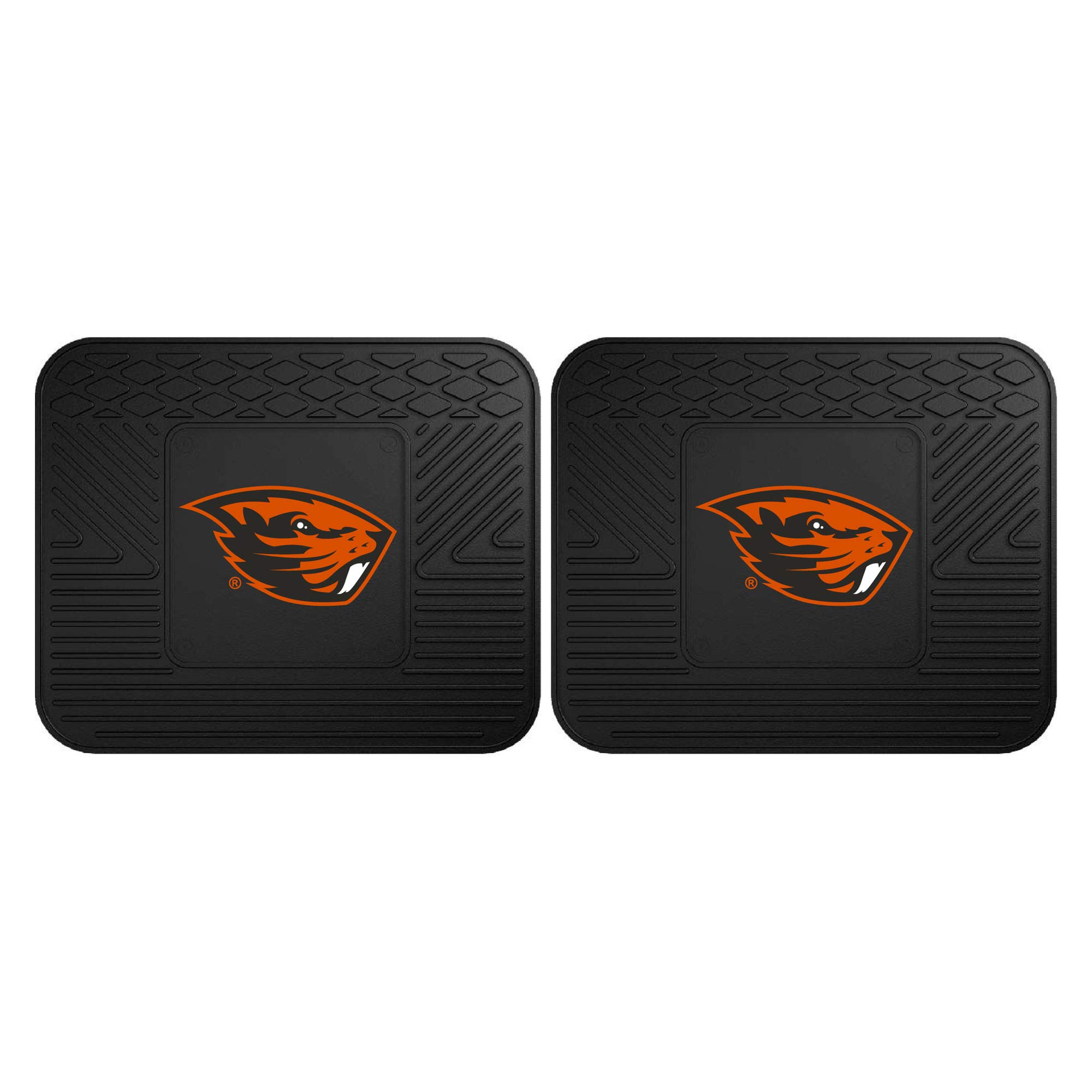 Oregon State University Car Mats for Back Seat - 2-Piece Set Waterproof All-Weather Floor Liners - Perfect for College Students, Alumni & Fans - Great for Road Trips, Tailgating & Campus Commutes
