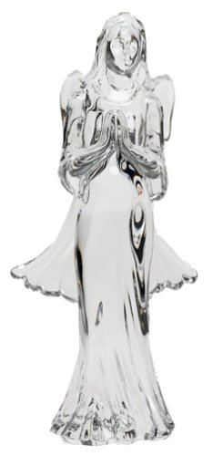 Waterford Grace Angel Figurine - 6.5 Inch Clear Crystal Collectible for Home Decor, Christmas Tree Ornament & Gift