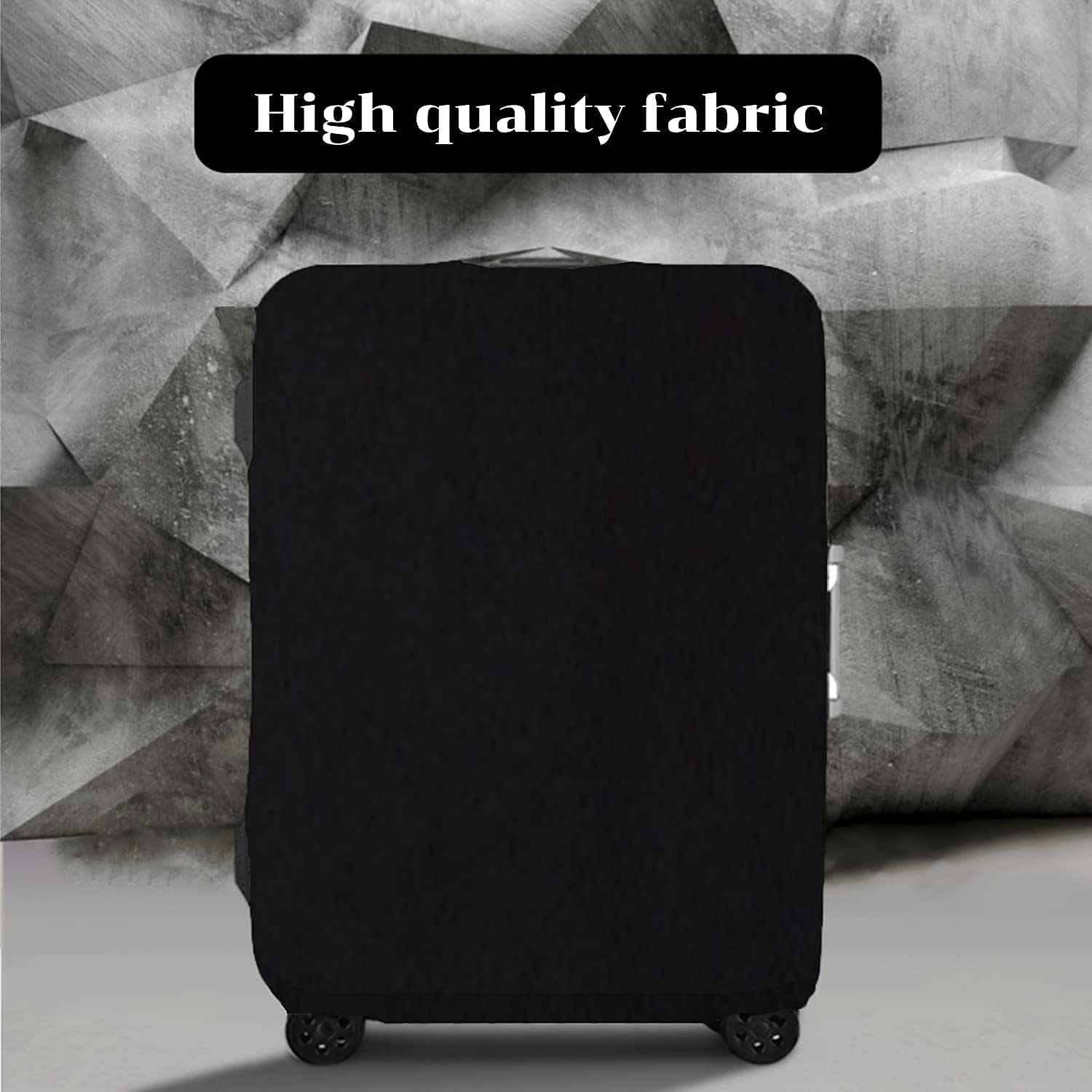 Durable Washable Suitcase Cover Protector - Anti-Scratch Dustproof Luggage Protector Fits 19-32 Inch Bags (Black) - Perfect for Travel, Storage & Airplane Use