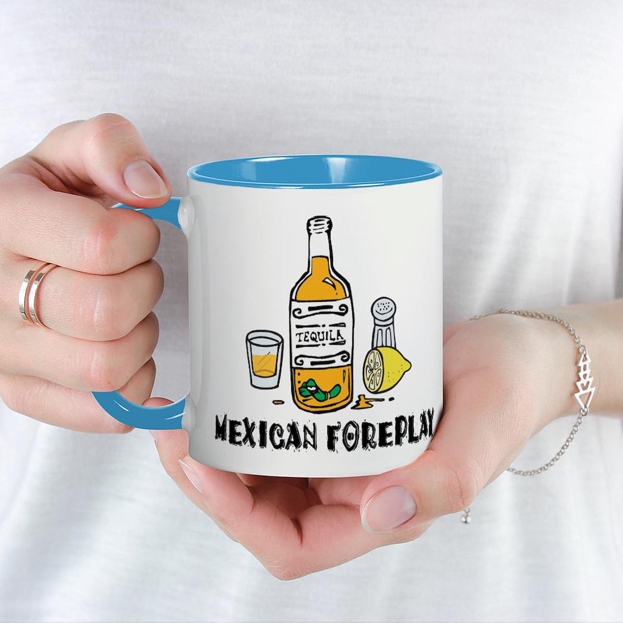 Mexican Foreplay 11 oz (325 ml) Ceramic Coffee Mug - Funny Novelty Gift for Couples, Perfect for Morning Coffee or Romantic Date Nights