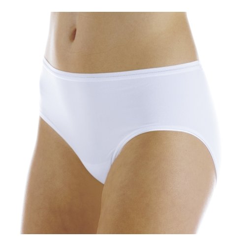 3-Pack Hush Hush Women's Seamless Light Absorbency Panties White 1X - Reusable Incontinence & Period Underwear for Comfort & Protection - Perfect for Daily Wear, Postpartum, Light Bladder Leaks & Menstrual Care