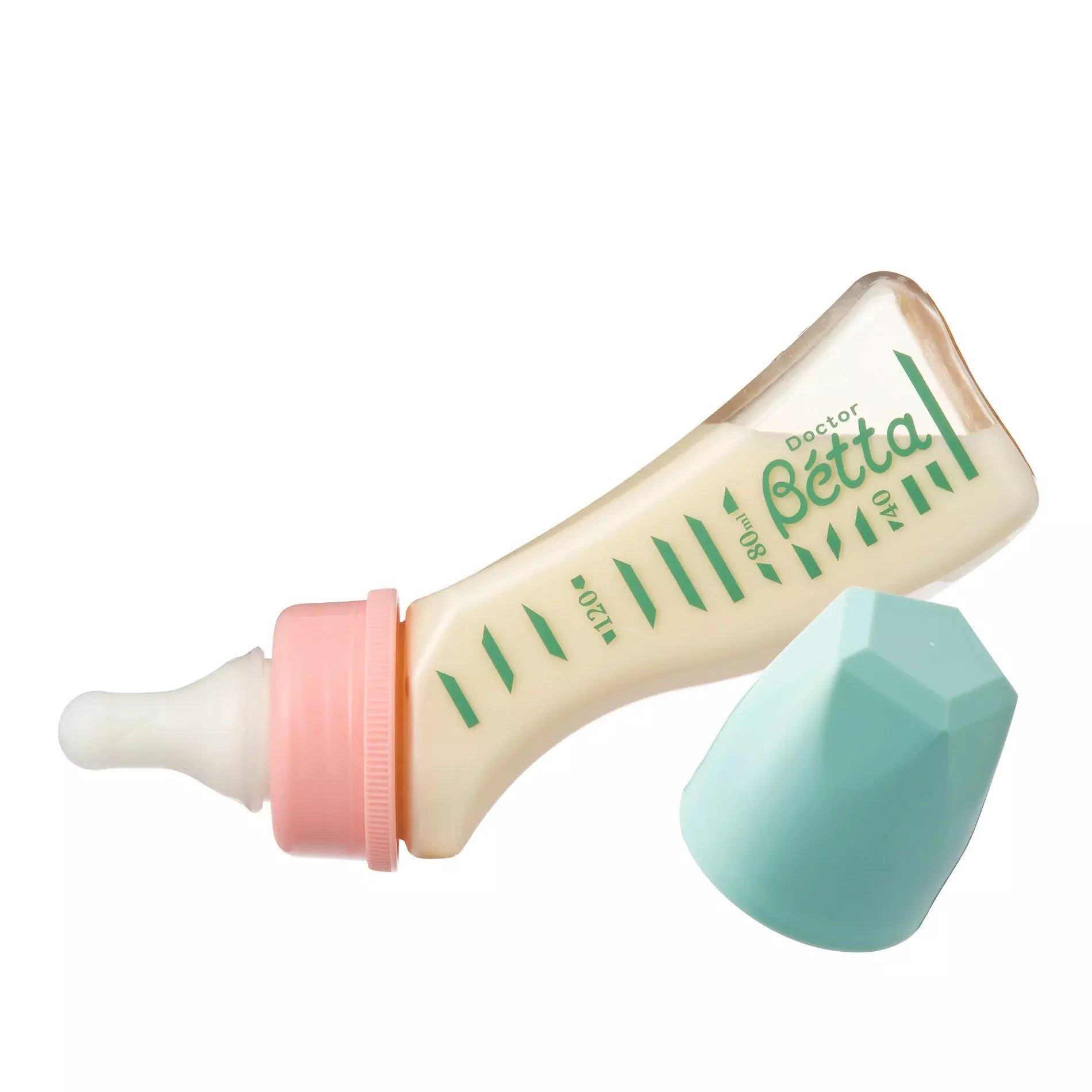 Doctor Betta Baby Bottle Jewel Angled Nursing Bottle S1 120ml - Anti-Colic Newborn Feeding Bottle with Unique 30° Angle Design for Easy Latching - Perfect for Breastfed Babies & On-the-Go Feeding