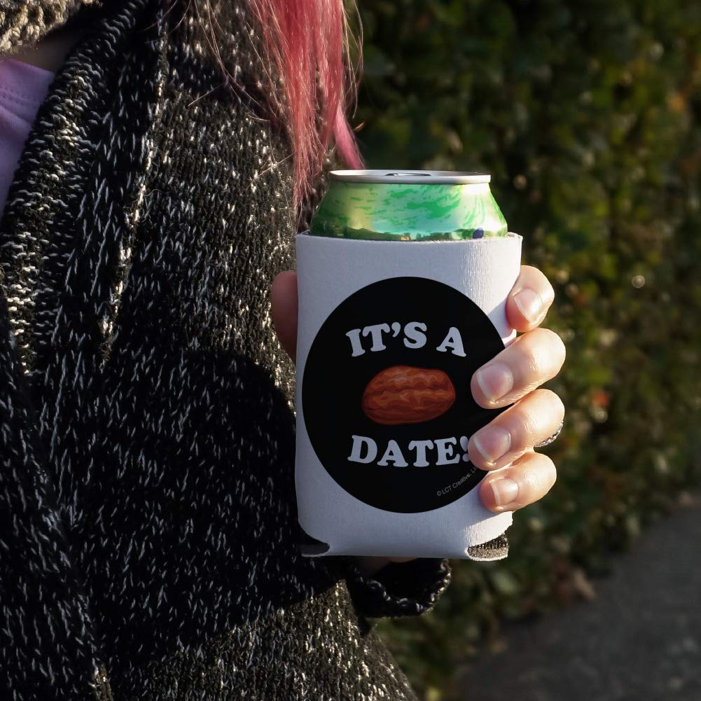 Funny 'It's a Date' Insulated Can Cooler - Collapsible Beverage Sleeve & Drink Hugger - Perfect for Parties, BBQs, and Outdoor Events