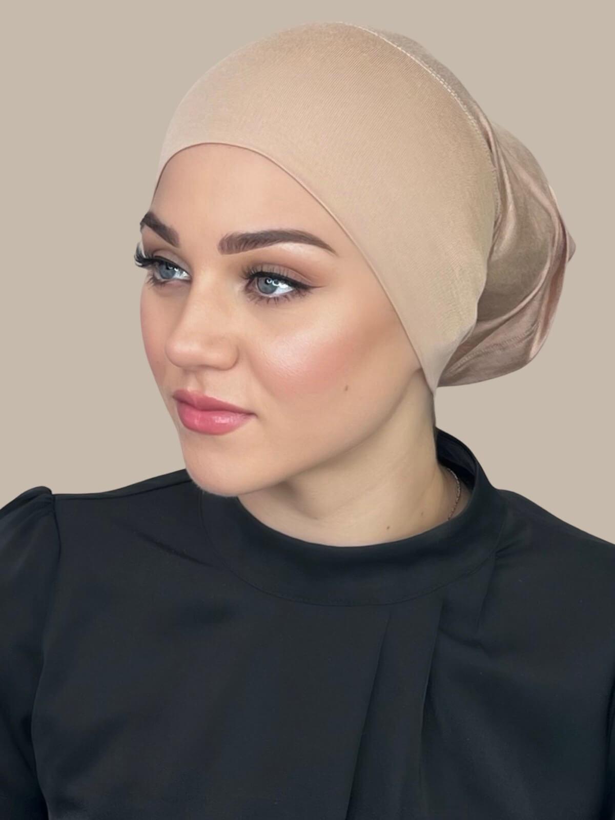 Premium Jersey Underscarf for Women - Soft & Breathable Warm Taupe Head Covering - Perfect for Hijab, Modest Fashion & Everyday Comfort
