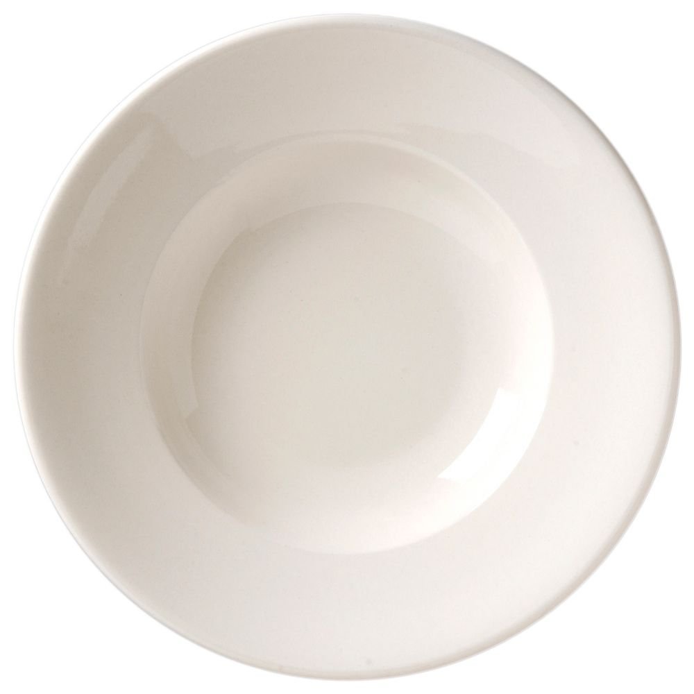 VRE-25 Vista Deep Bowl 11 Inch - 16 oz Bone White Ceramic Bowl Set of 12 - Perfect for Soups, Salads, Cereals & Serving Dishes