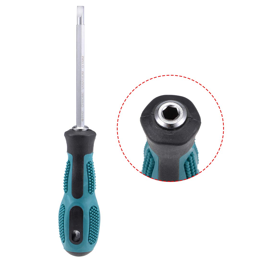 uxcell 1/4 Inch Hex Shank Magnetic Screwdriver Bit - Dual Way Slotted Phillips PH2/SL6 with 140mm Round Shaft - Perfect for DIY Projects, Home Repairs & Professional Tool Kits