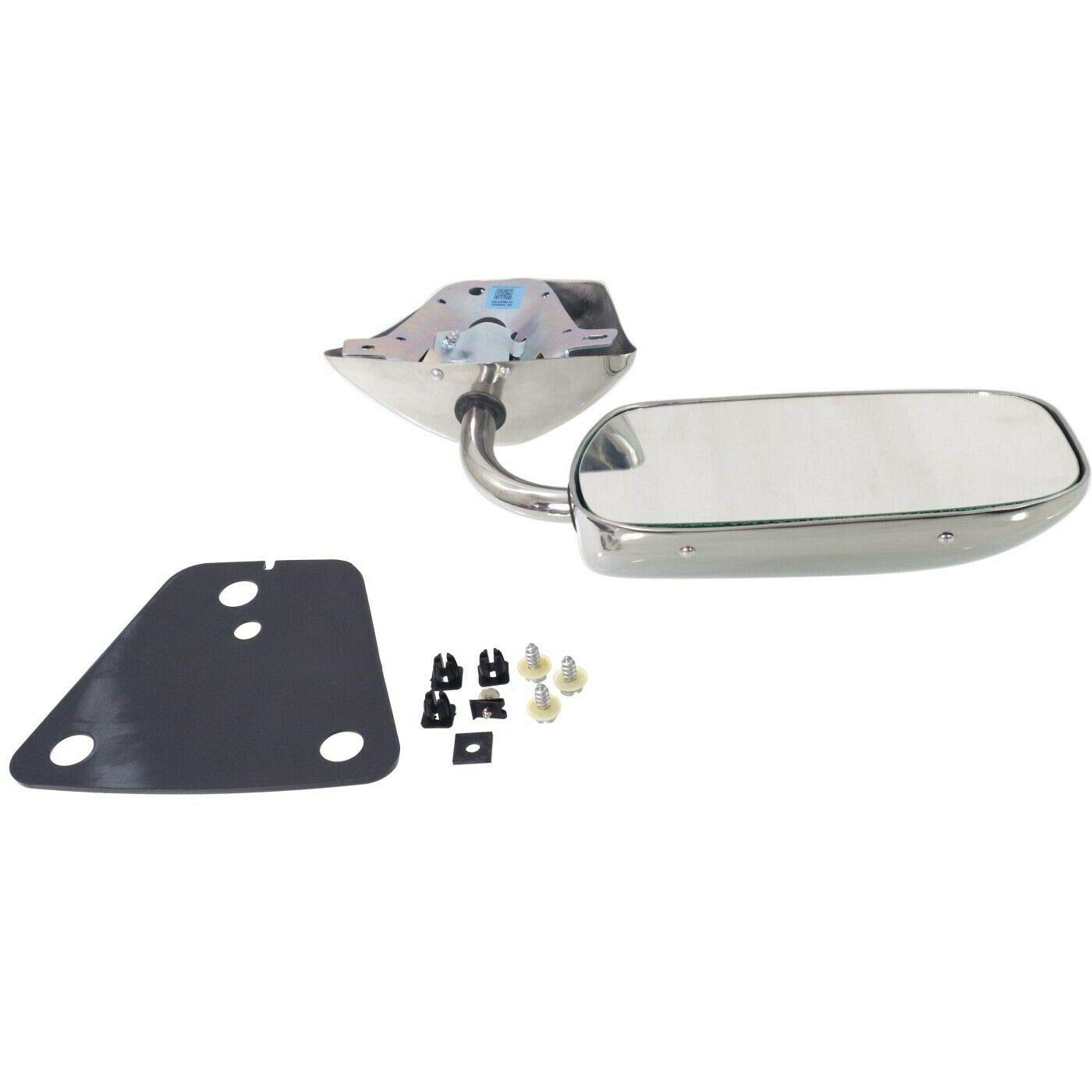 Stainless Steel Manual Side View Mirrors LH & RH Pair Set for Trucks - Durable Replacement Mirrors for Enhanced Visibility and Safety While Driving