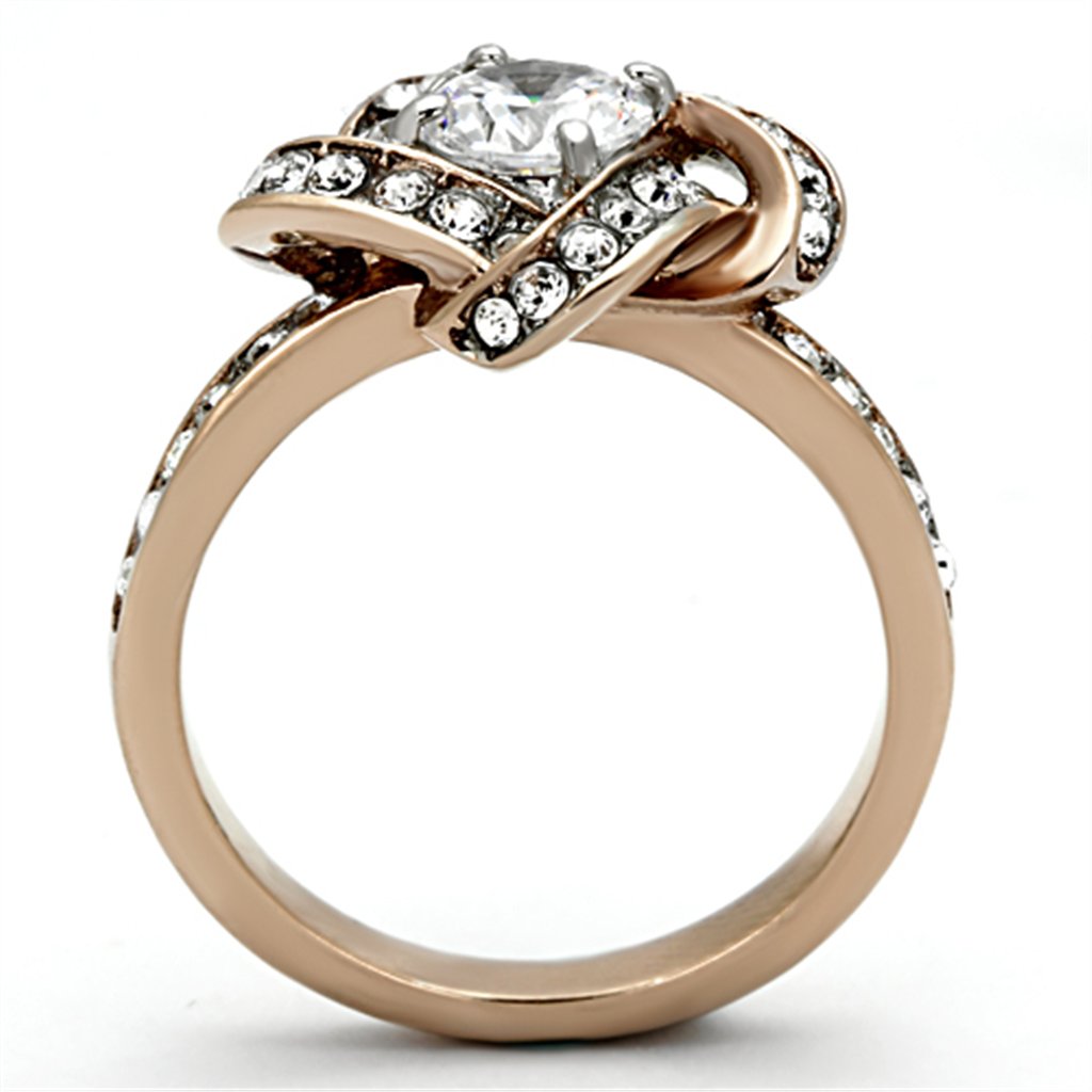Rose Gold Knotted Rose Lust Ring for Women - Elegant Fashion Jewelry Gift for Valentine's Day, Anniversary & Special Occasions