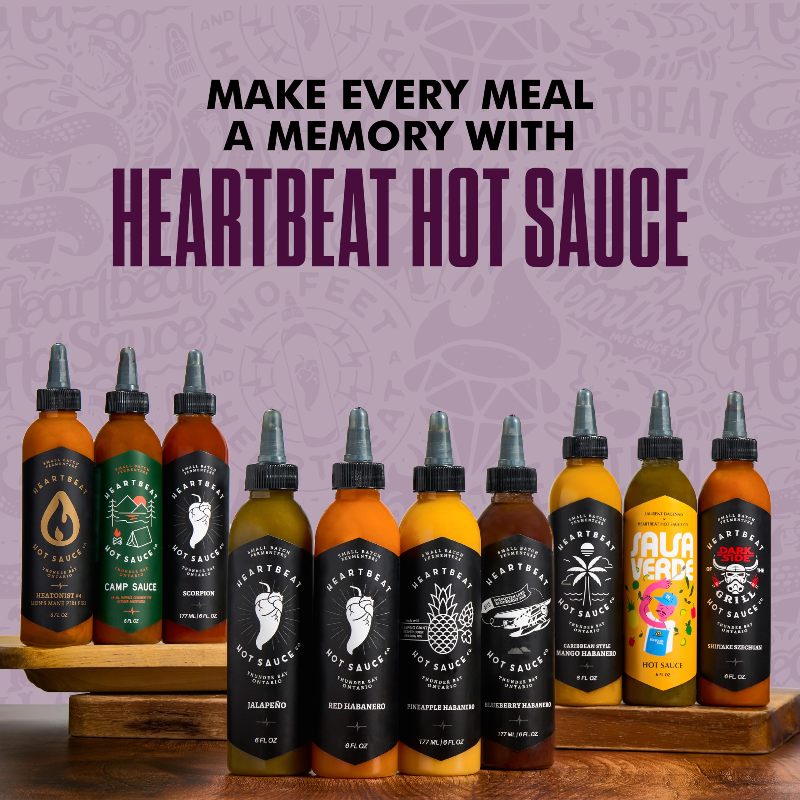 Heartbeat Hot Sauce Co. | Blueberry Habanero Hot Sauce - 6 oz Bottles (3-Pack) | Spicy Fruit-Infused Sauce for Tacos, Wings & BBQ | Gourmet Hot Sauce Gift Set