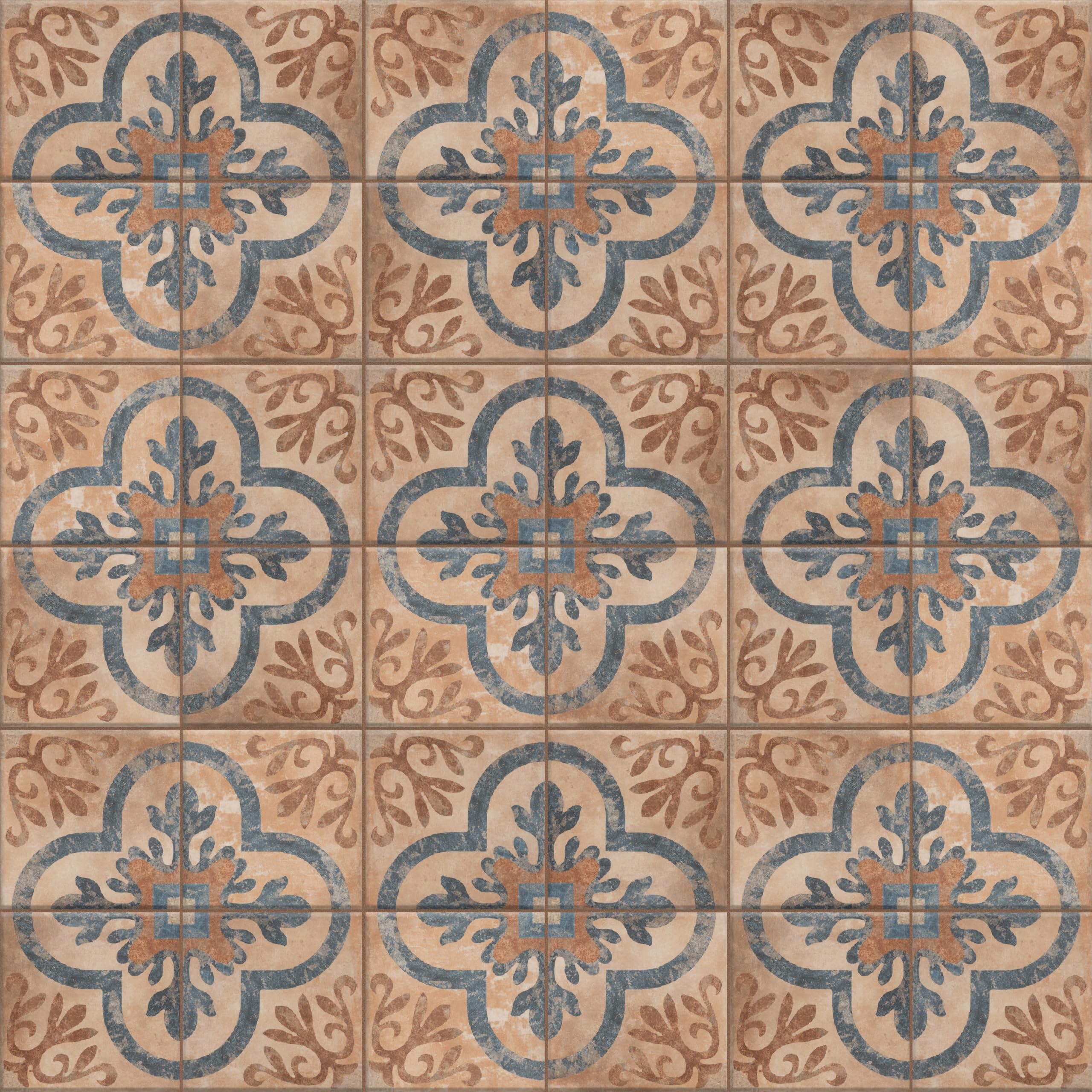 Merola Tile Americana Newton 8.75x8.75 Inch Porcelain Floor and Wall Tile - Perfect for Kitchen Backsplash, Bathroom Walls, and Entryway Floors