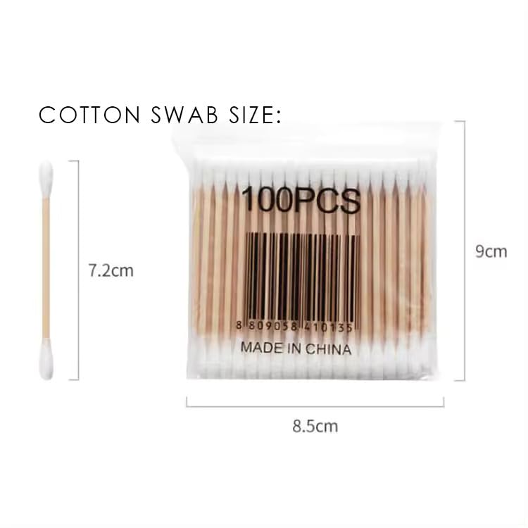 Organic Bamboo Cotton Swabs for Ear Cleaning - 100% Pure & Soft Premium Cotton Buds, 1500 Sticks (3000 Tips) - Gentle Baby Hygiene & Care, Eco-Friendly Ear Cleaner - Perfect for Makeup Removal, First Aid, and Crafting (Pack of 20)