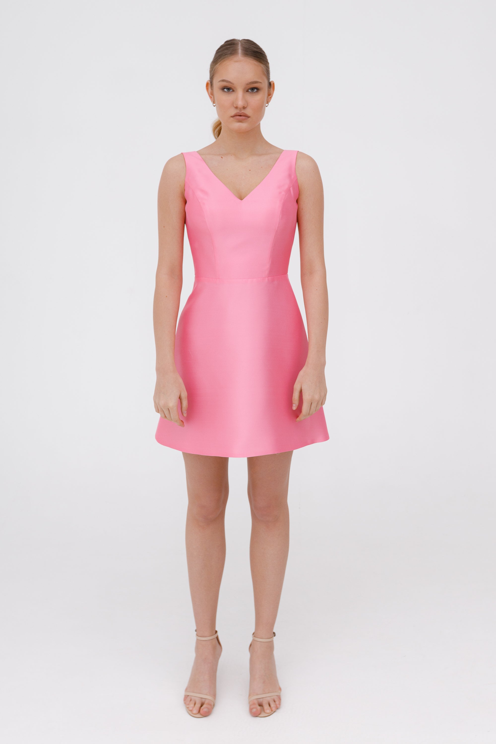 Elegant Mikado Evening Dress in Tofa Pink - Perfect for Prom, Wedding & Formal Events