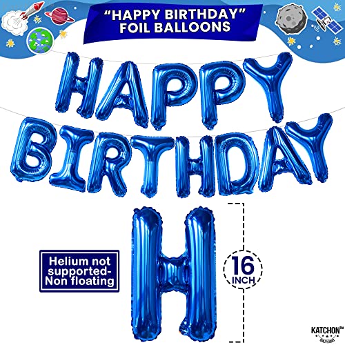KatchOn 22-Pack Large Happy Birthday Outer Space Balloons Set - Rocketship Themed Party Decorations for Kids & Adults | Perfect for Galaxy Birthday Parties, Baby Showers & Space-Themed Events