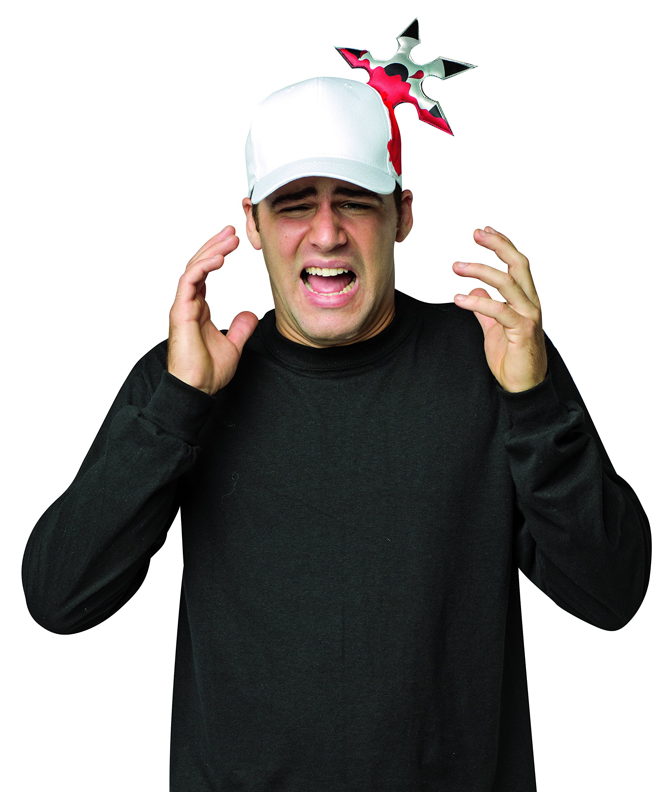 Red Ninja Star Hat - Stylish Cosplay Accessory for Halloween, Anime Conventions & Themed Parties