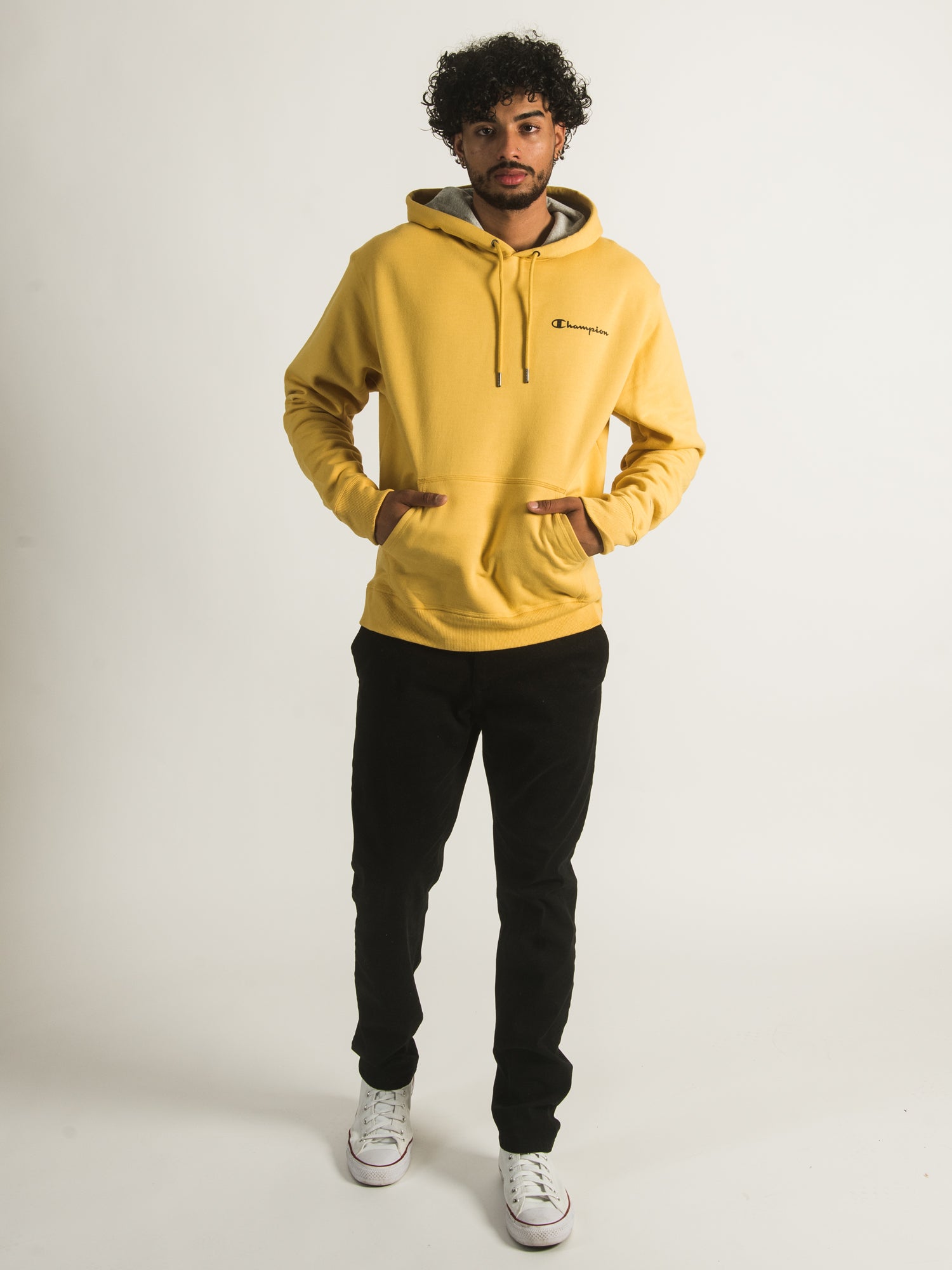 Champion Powerblend Script Hoodie - Soft & Comfortable Pullover Sweatshirt for Men & Women - Perfect for Gym, Casual Wear & Outdoor Activities