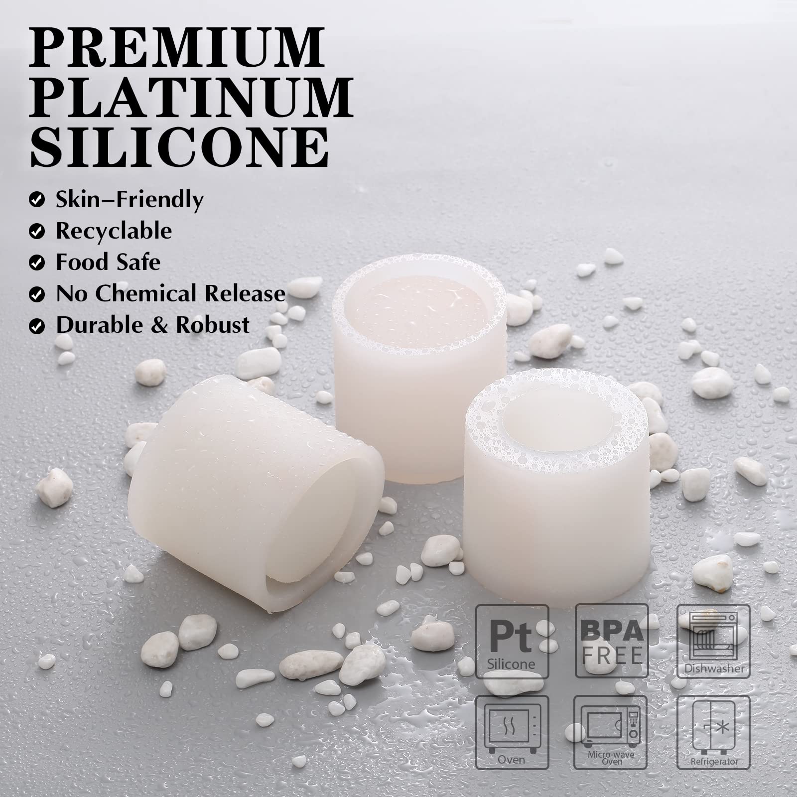 DIY Silicone Concrete Planter Mold with Tray - Handmade Succulent Pots, Plaster Candle Jar & Gift Making Kit | Perfect for Home Decor, Wedding Favors & Craft Projects