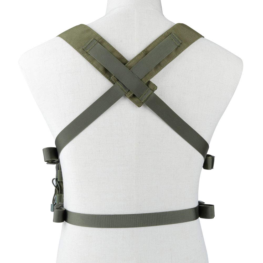 Tactical Chest Rig Vest & MOLLE Military Backpack Set - Adjustable Airsoft Gear for Shooting, Wargame, Paintball | Outdoor Hunting, Tactical Training, Survival Camping