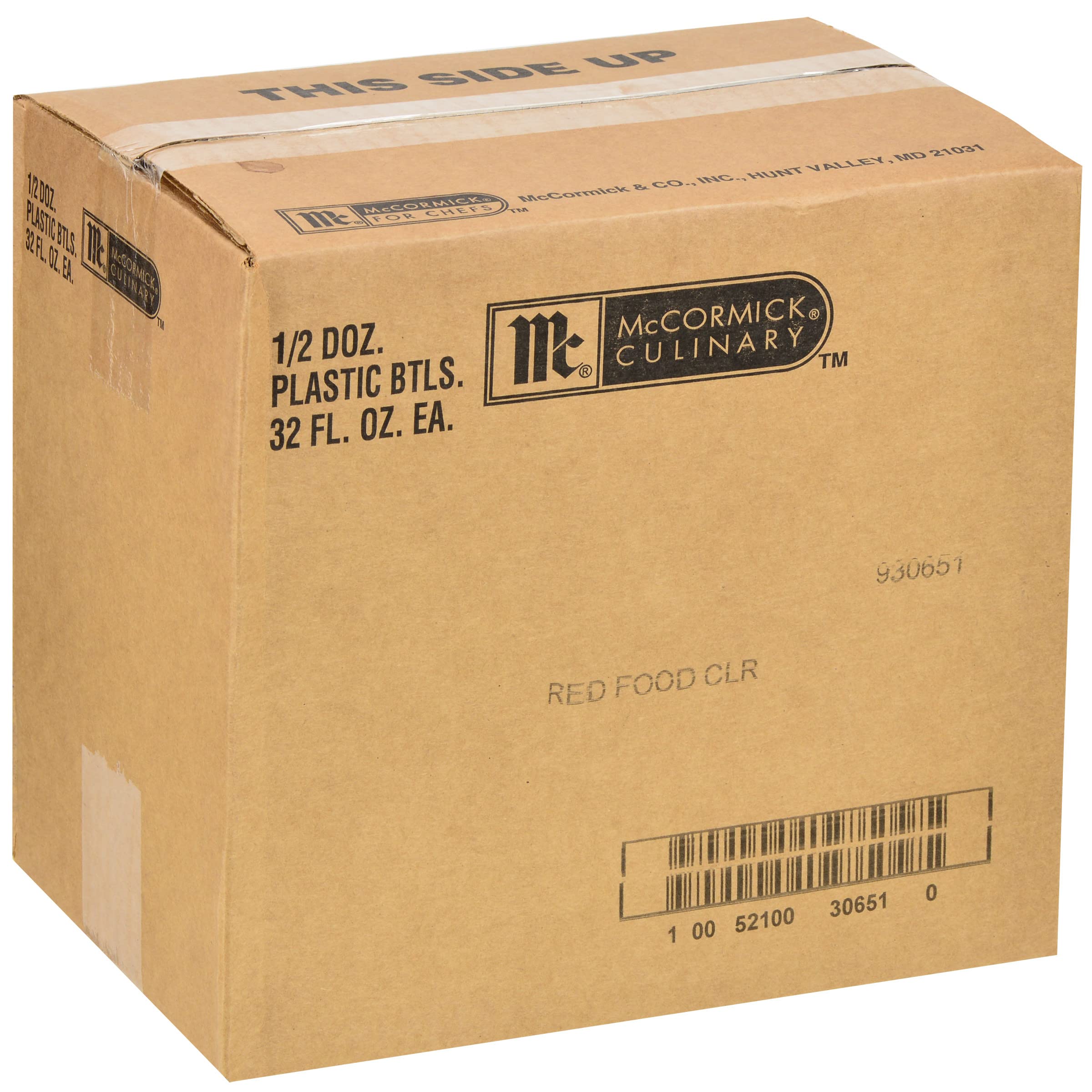 McCormick Culinary Red Food Coloring, 32 fl oz (Pack of 6) - Vibrant Red Food Dye for Baking, Cake Decorating & Candy Making | Perfect for Red Velvet Cakes, Frostings, Cookies, Icing, Donuts & Holiday Treats | Professional Grade, Rich Color for Home Bakers & Commercial Kitchens