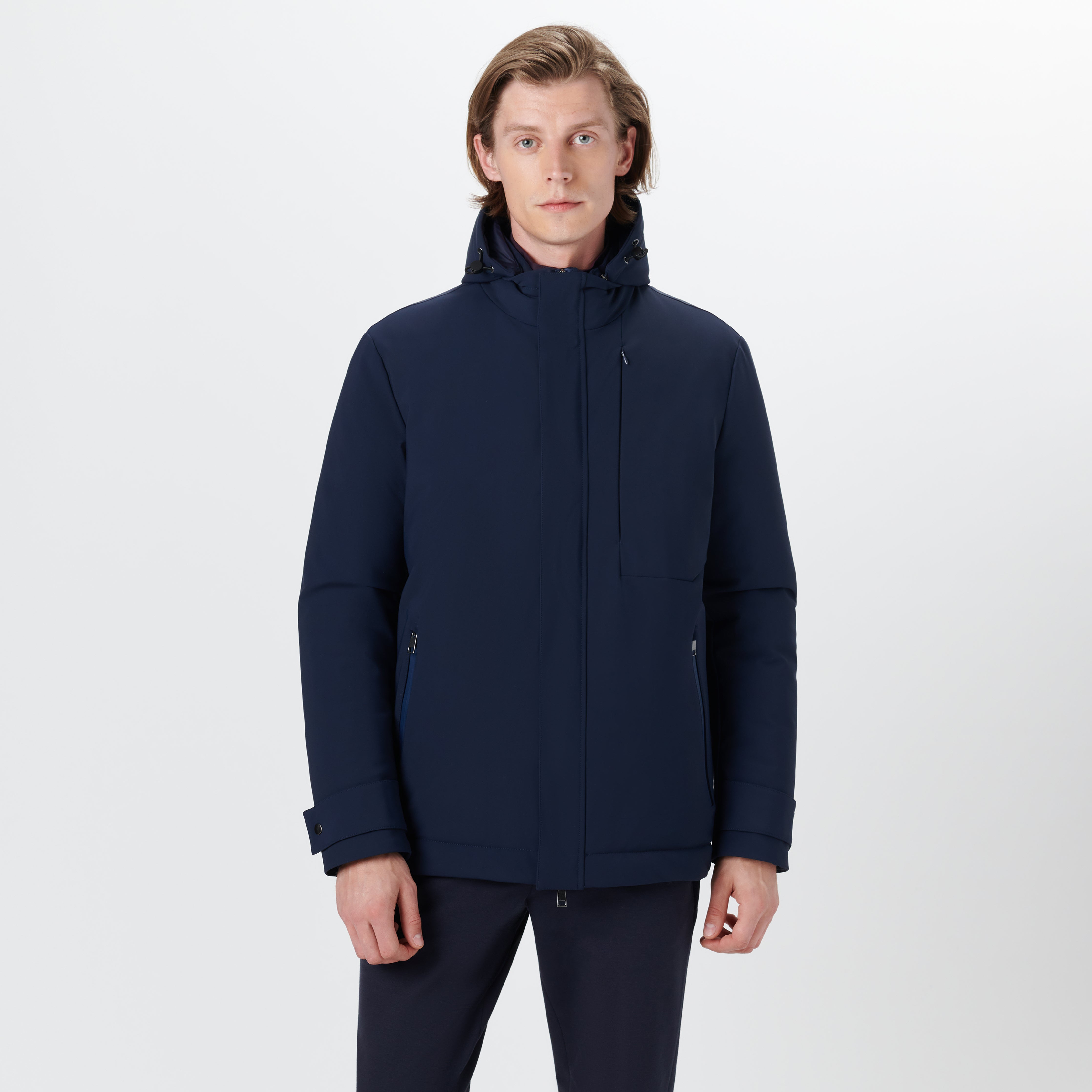 Men's Bomber Jacket with Detachable Hood - Lightweight Waterproof Windbreaker for Outdoor Activities, Travel & Casual Wear