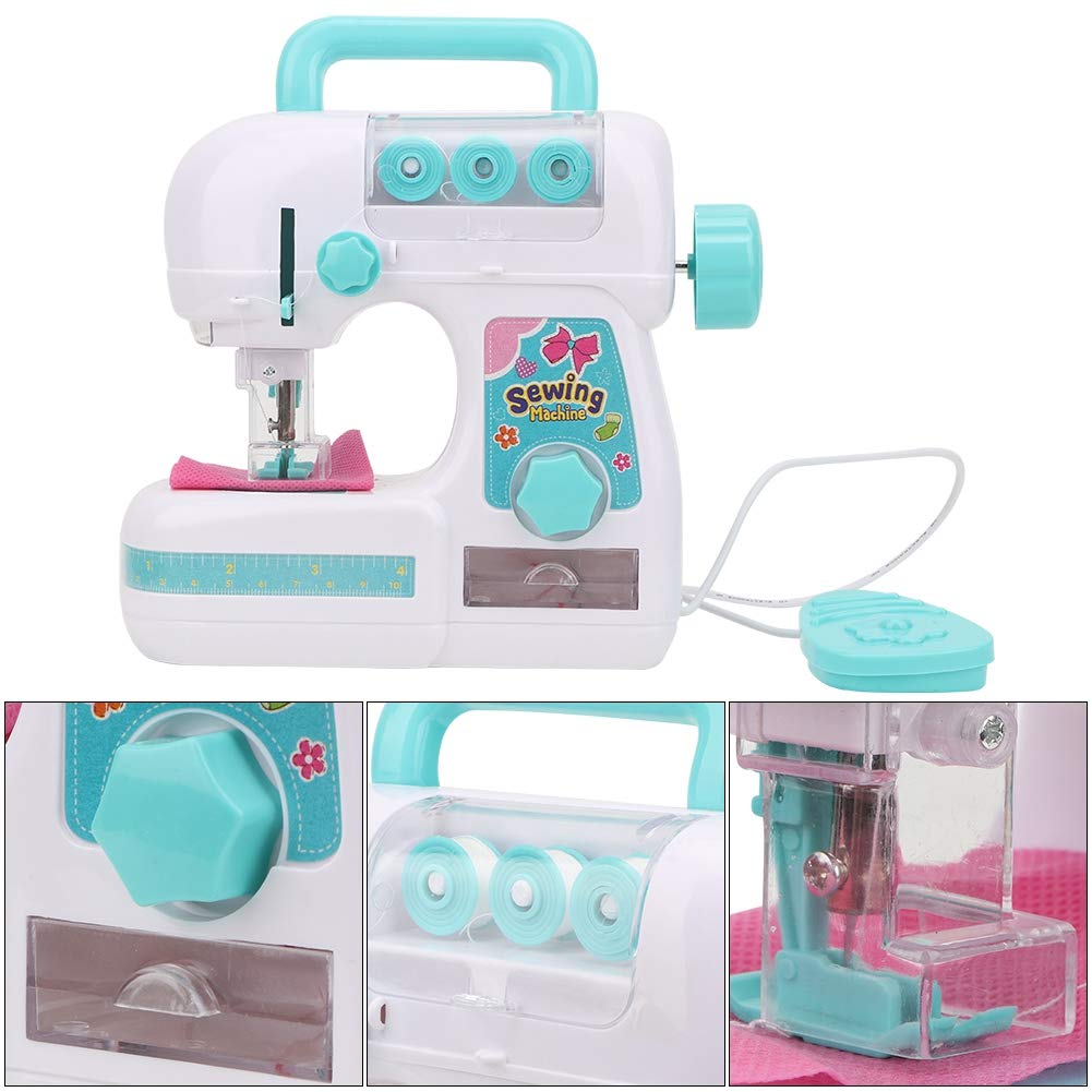 Alomejor Kids Electric Sewing Machine - Medium Size Toy Sewing Machine for Beginners | Perfect for DIY Crafts, Costume Making & Learning Basic Sewing Skills