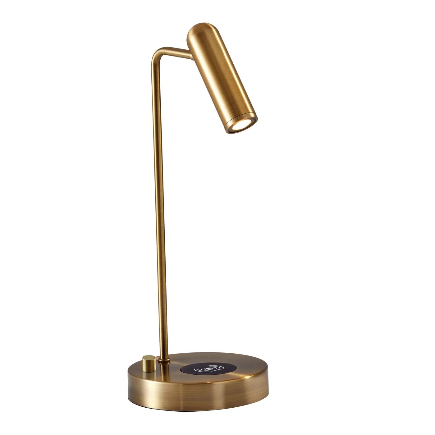 Adesso 3162-21 Kaye LED Desk Lamp with Wireless Charging - 7W Bright LED Light, 5W QI Wireless Charger & USB Port - Perfect for Home Office, Study, Bedroom Nightstand & Workspace Lighting