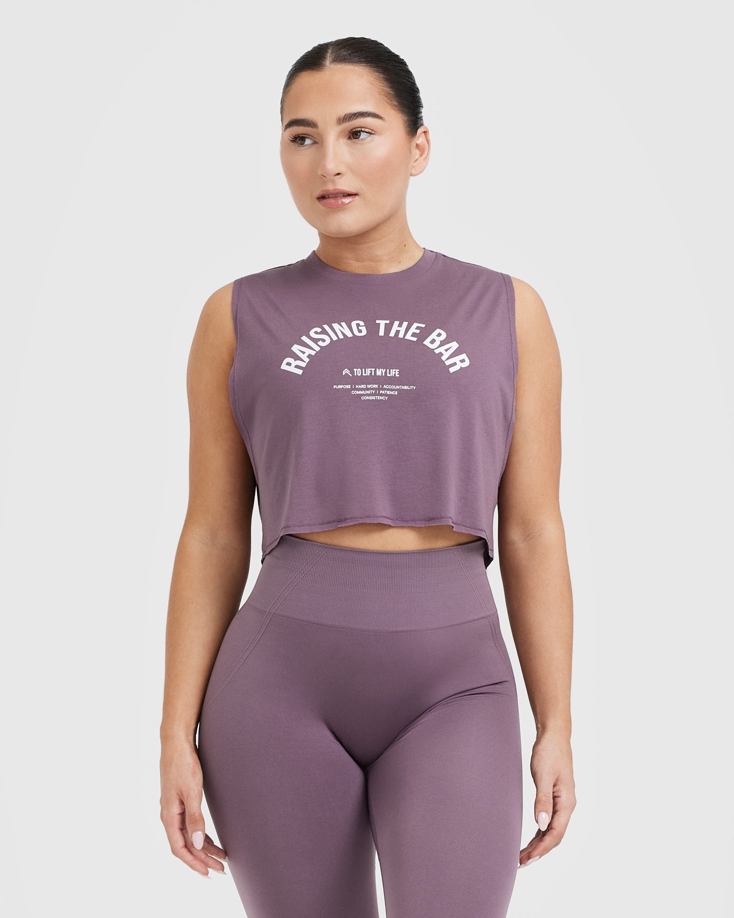 Vintage Purple Graphic Muscle Crop Vest for Women - Stylish Workout & Gym Wear | Perfect for Fitness, Running & Casual Streetwear