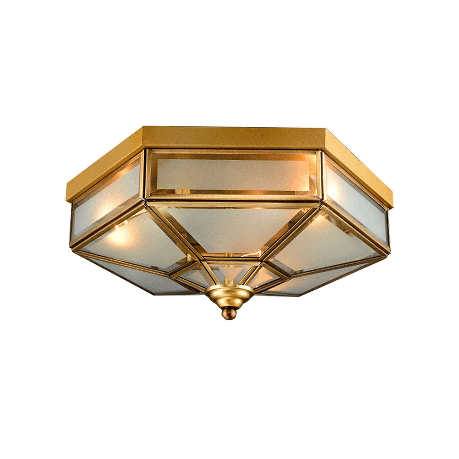 Tiffany Style Semi Flush Mount Ceiling Light Fixture - 17 Inch 4-Light Handmade Stained Glass Shade, Dome Island Boho Design - Perfect for Hallway, Entryway, Bathroom, Bedroom & Living Room Lighting