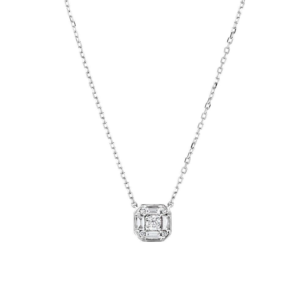 Lab Grown Diamond Mosaic Necklace for Women - Elegant 14K Gold Pendant Necklace, Perfect for Weddings, Anniversaries & Special Occasions
