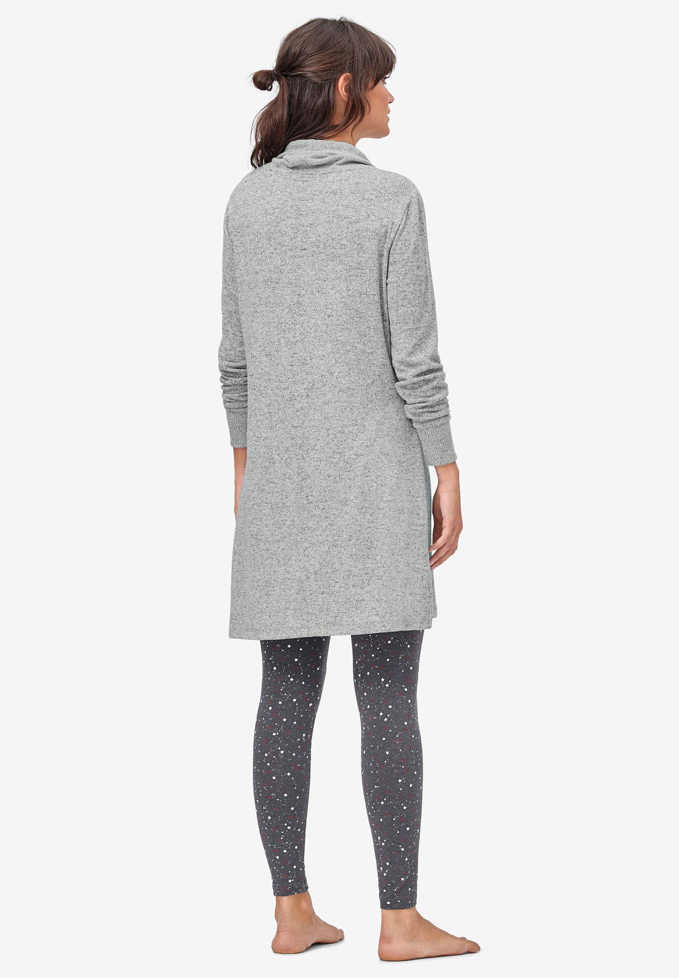 Ellos Women's Plus Size Funnel Neck Lounge Sweatshirt Tunic - Soft Casual Pullover for Relaxing at Home, Running Errands & Weekend Outfits