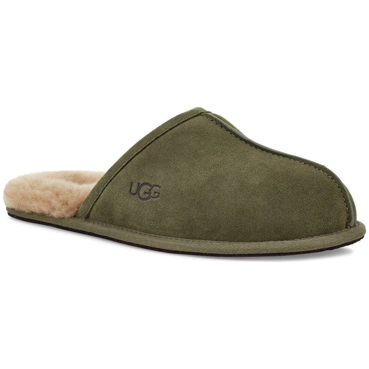 UGG Men's Scuff Slipper - Comfortable House Shoes for Indoor & Outdoor Wear in Burnt Olive - Perfect for Lounging, Running Errands and Cold Weather