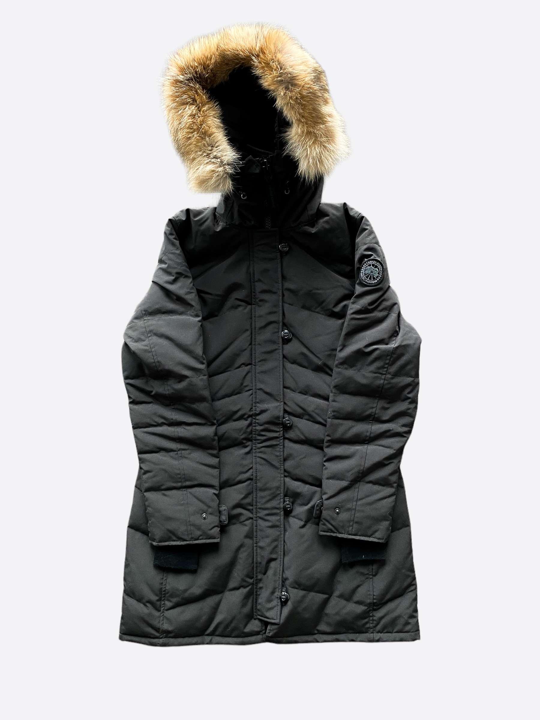 Canada Goose Black Lorette Black Label Women's Winter Jacket - Waterproof, Windproof & Warm Parka for Cold Weather - Perfect for Outdoor Activities, Skiing & City Wear