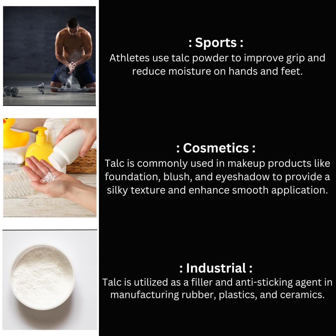 mGanna 100% Natural Talc Powder - 1 LBS (454g) for Makeup, Cosmetics & Skincare | Perfect for Face Powder, Body Powder & DIY Cosmetic Formulations